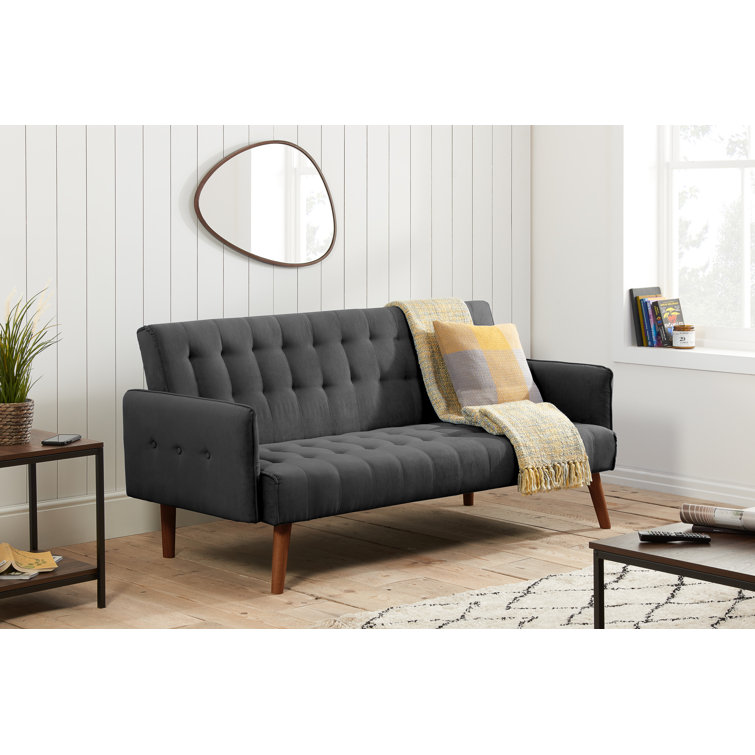 Futon couch with deals arms